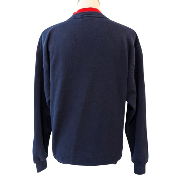 Vintage Morning Sun Unisex Sz M Blue Winter Snowbirds Mock Crew Sweatshirt Top - Picture 3 of 8